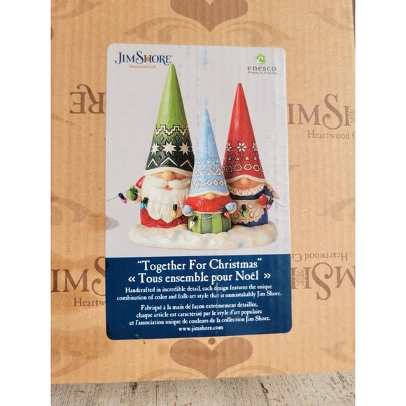 Jim Shore 601157 together for Christmas gnome family enesco - Picture 3 of 6